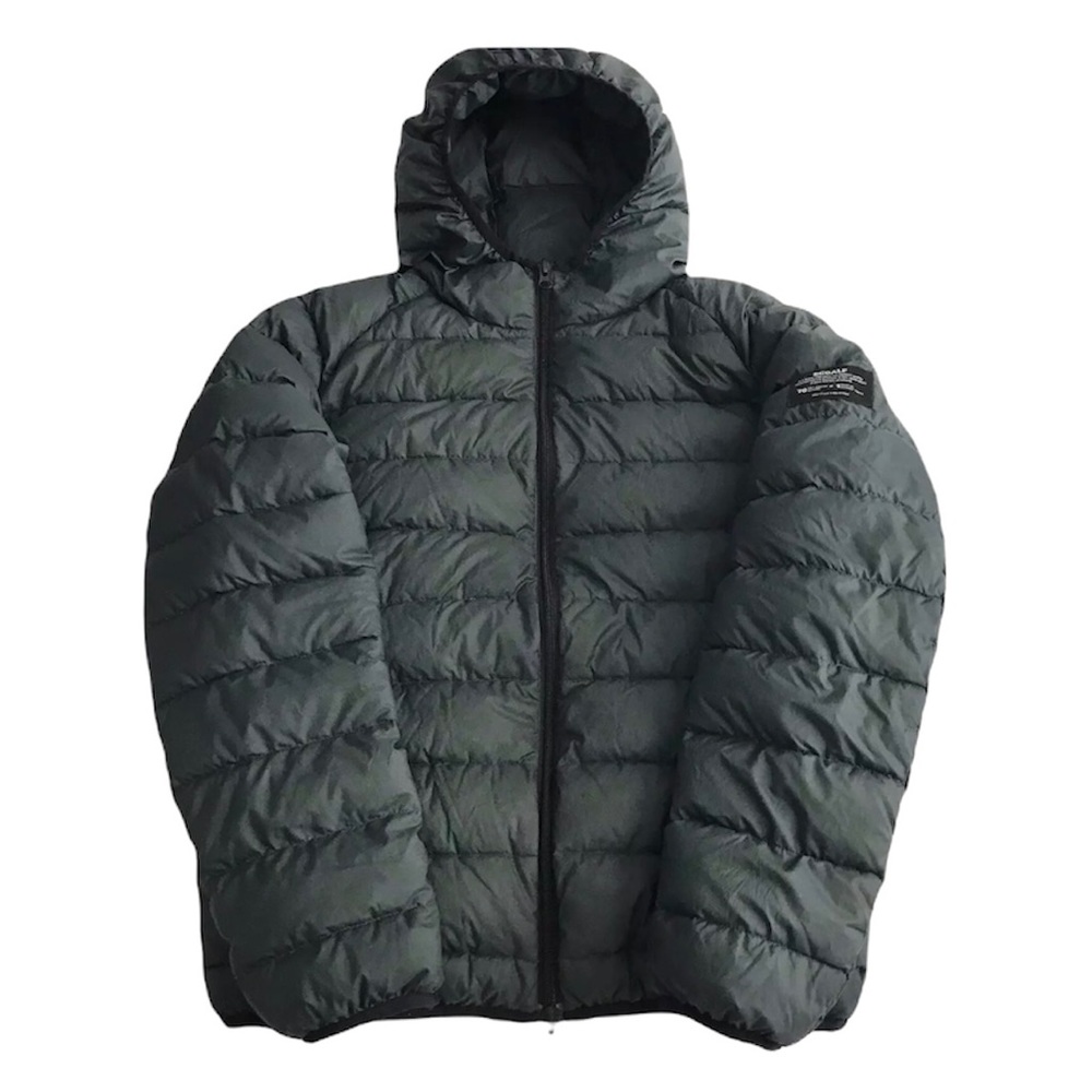 EcoAlf Down Insulated Puffer Jacket Olive Size Medium Sustainable